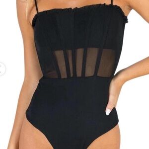 Black Princess Polly Bodysuit Size 4